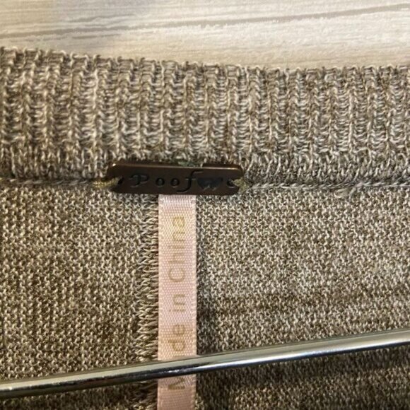 Poof! Women's Crewneck Sweatshirt Hi-Low Tunic Pullover Sweater Marled - Picture 6 of 7